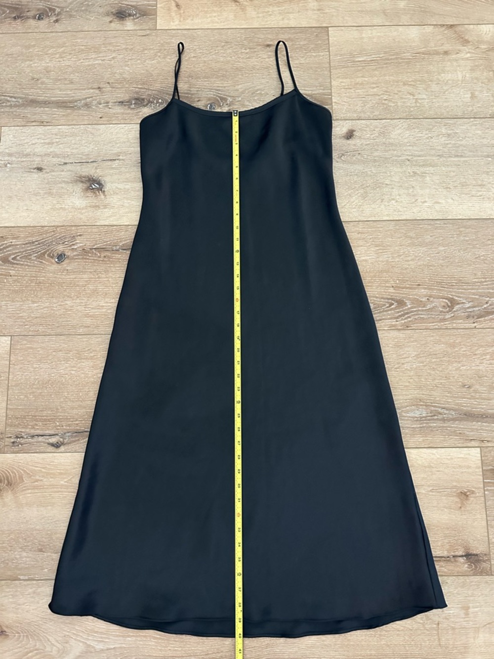 CRUZ Black Silky Satin Slip Dress Midi Cocktail Resort - Picture 3 of 8